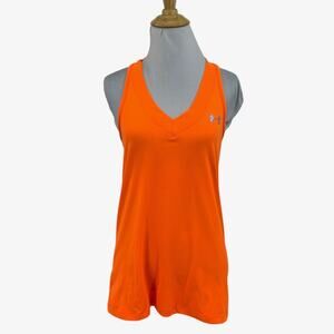 Under Armour Tank Top Womens S Small Tangerine Heatgear Semi Fitted Racerback